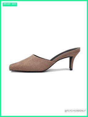 Kitten Heel Slip On Heeled Mules Backless Dress Shoes